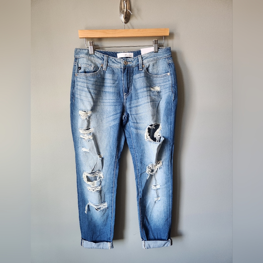 KanCan Distressed Destroyed Relaxed Fit Jeans Size 7/27 NWT - Picture 2 of 11
